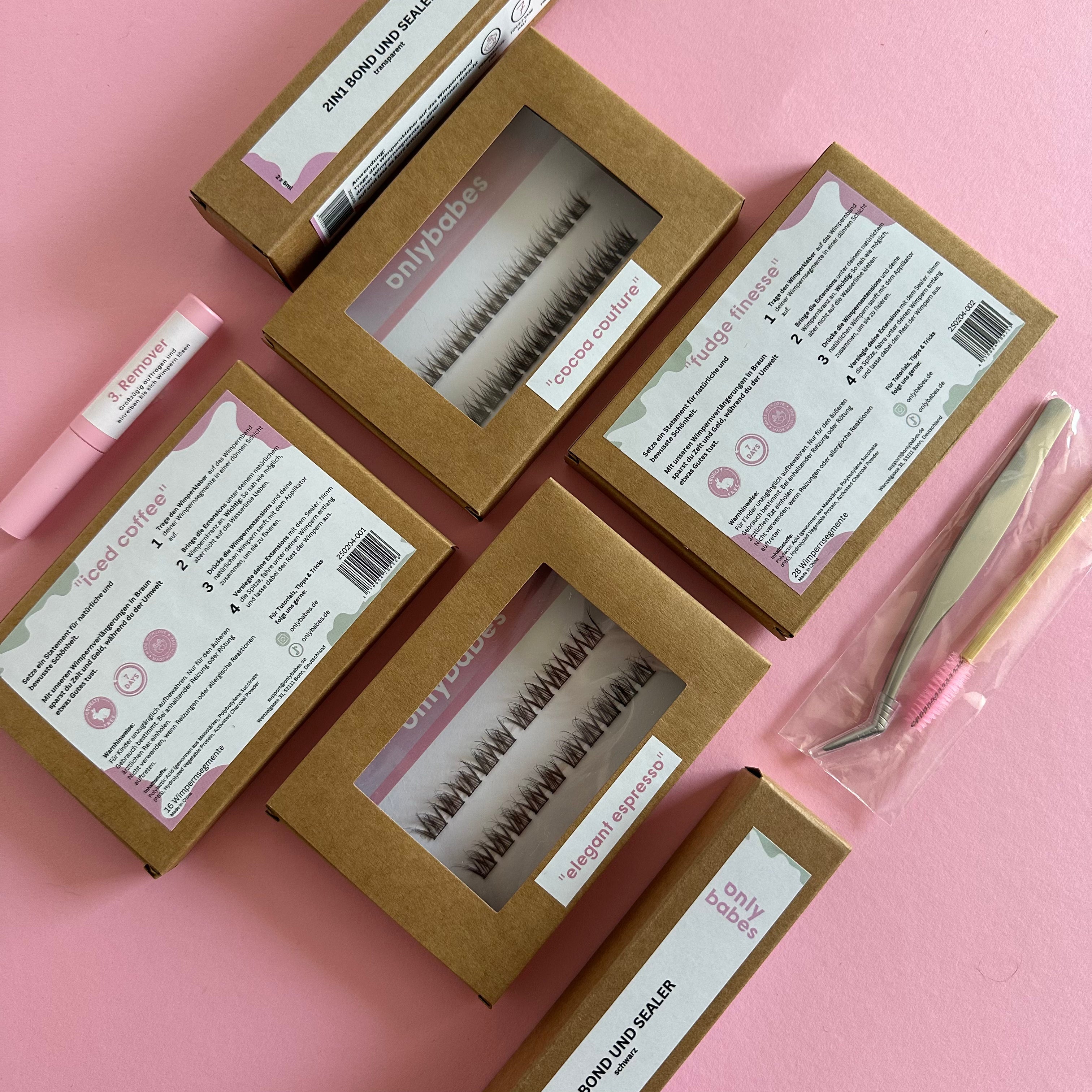 Starterkit - Zubehör & 4 Wimpernsets